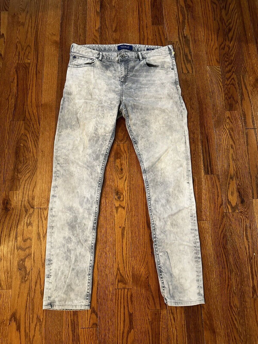 Scotch & Soda Jeans Mens Size 33x32 Skim Denim Light Wash Straight